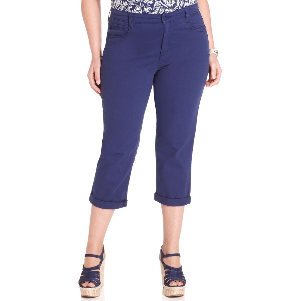 NWT Jones New York Chelsea Cuffed Capri Sz 2P